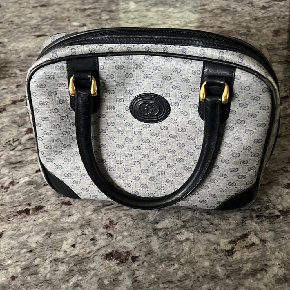 Vintage Gucci Micro GG African Mignon Mini Bowling bag Hand Bag